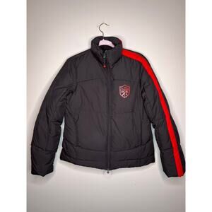 Lauren Ralph Lauren Red Black Crest Ski Old Money 80/20 Down Puffer Jacket M